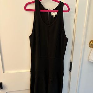 MILLY Black ribbed Knit dress Size L